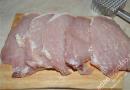 Най-добрите рецепти за свински шницел на фурна Рецепта за шницел на фурна