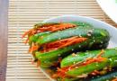 Korejske kumarične solate: nenavadna kombinacija okusov. Korejska kumarična solata